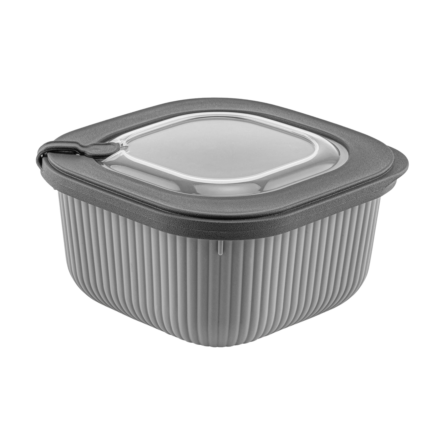 Контейнер Idea Home Line Box квадратний, сірий, 1.1 л (00682 Gray)